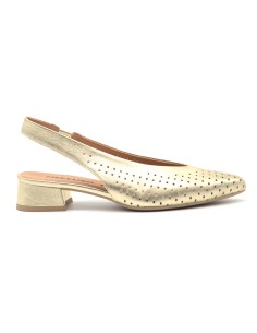 Melluso slingback in pelle traforata